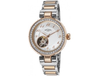 93% off Rotary Women's Auto Two-Tone Stainless Steel Watch