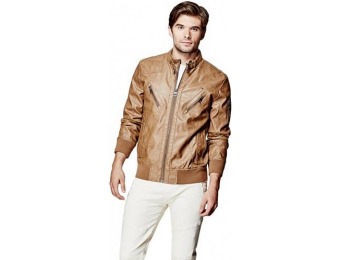 62% off Guess Lightweight Faux-Leather Jacket