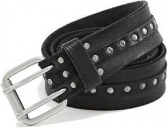 84% off Guess Studded Overlay Washed Leather Belt