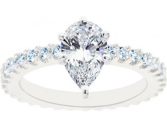 75% off 14K White Gold Eternity Style Certified Diamond Ring