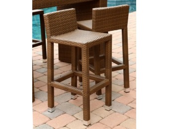 86% off Abbyson Living Molly Outdoor Brown Wicker Patio Stool