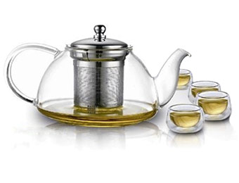 78% off Teaology Infuso Borosilicate Glass Teapot Set