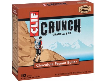 95% off CLIF Crunch Chocolate Peanut Butter Granola Bars, 10ct