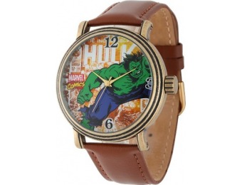 77% off Men's Marvel Hulk Vintage Watch with Alloy Case - Brown