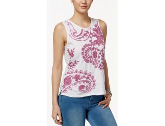 88% off Lucky Brand Embroidered Tank Top