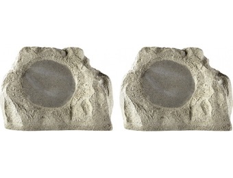 50% off Insignia Simulated Rock Outdoor Speakers (Pair)