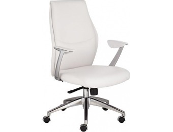 62% off Martin White Faux Leather Aluminum Office Chair (2P741)