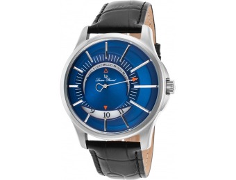 95% off Lucien Piccard Vertigo Black Leather Blue Dial Watch