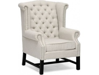 75% off Baxton Studio Sussex Linen Club Chair, Beige