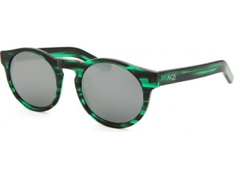 90% off AQS by Aquaswiss Women's Round Green Horn Sunglasses