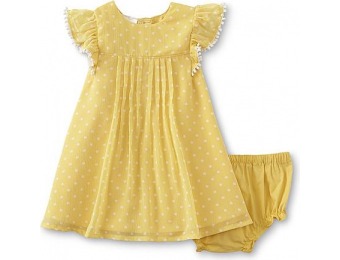 93% off Newborn & Infant Dress & Diaper Cover - Polka Dots