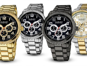 $355 off August Steiner Men's Multifunction Watches, 8 Styles