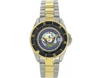51% off Del Mar U.S. Navy Waterproof Watch with SS Band