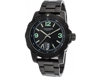 93% off Akribos XXIV Men's Essential Black Ion Plated SS Watch