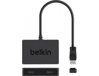 69% off BELKIN F2CD068 DisplayPort to 2x HDMI Splitter