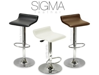 81% off Sigma Adjustable Height Swivel Faux Leather Bar Stools