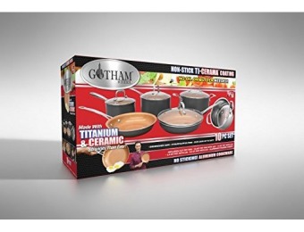 63% off Gotham Steel 10-Pc Nonstick Cookware Set