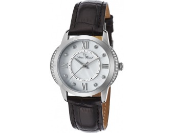87% off Lucien Piccard Dalida Leather White MOP Watch