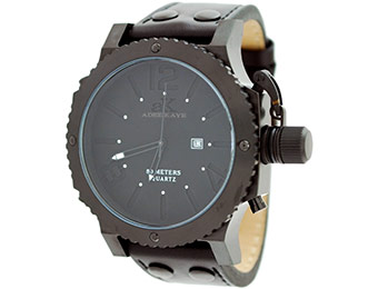 72% off Adee Kaye AK7211-MIPB Black Dial Men's Oversized Watch
