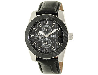 $25 off Guess W0079G1 Men's Black Dial Leather Watch