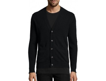 86% off Black Cashmere V-neck Button Front Cardigan