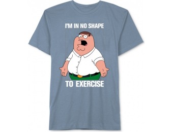 76% off Jem Big & Tall Family Guy I'm in No Shape to Exercise T-Shirt