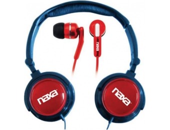 53% off Naxa 2-In-1 Combo Super Bass Headphones & Earphones