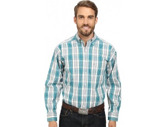 80% off Tuf Cooper Long Sleeve Button Down (Turquoise)