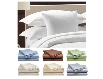 $110 off 300 Thread Count 100% Cotton Sheet Sets, 6 Colors