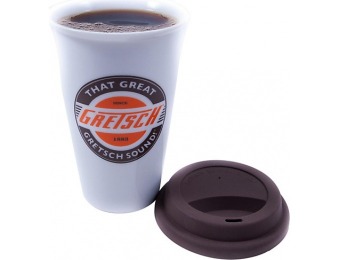80% off Gretsch Ceramic Cup With Lid White 11 Ounce