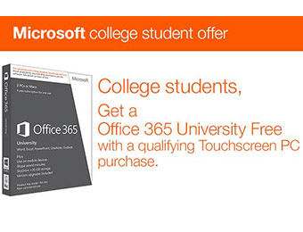 Free Office 365 University w/ Touchscreen PC purchase