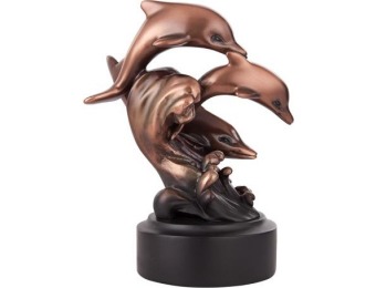65% off Leaping Dolphins 6 1/2" High Table Sculpture (3Y197)