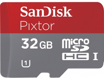 75% off SanDisk Pixtor 32GB microSDHC Class 10 Memory Card