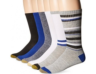34% off Gold Toe Men's Fashion Sport Crew 6-Pack Socks