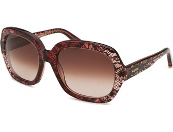 86% off Valentino Women's Square Translucent Bordeaux Sunglasses