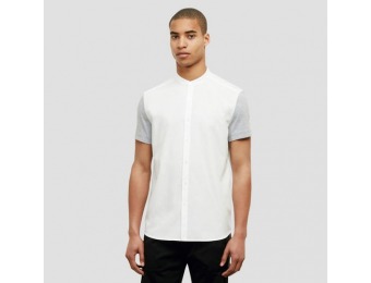 58% off Reaction Kenneth Cole Mandarin Collar Button-Front Shirt
