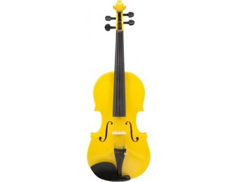 76% off Le'Var 4/4 Student Violin Outfit - Yellow (VLNLV100YLW)