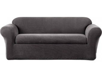 52% off Sure Fit Stretch Metro 2 Piece Sofa Slipcover - Gray