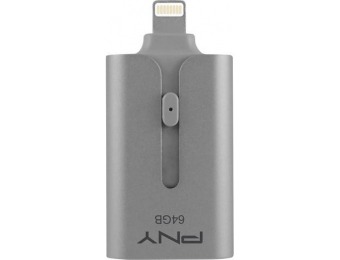 50% off PNY 64GB DUO-LINK USB 3.0 / Lightning Flash Drive