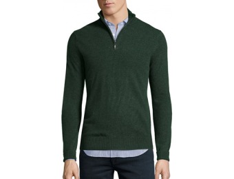 91% off Harrison Green Cashmere Knit Half Zip Neck Sweater