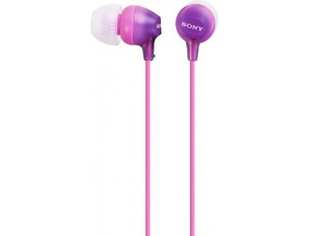 73% off Sony Fashionable In-Ear Headphones - Violet