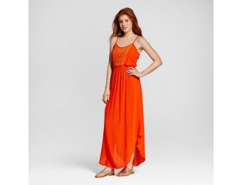 70% off Women's Embroidered Maxi Dress, Coral