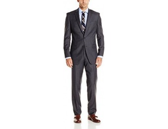 68% off Calvin Klein Men's Check Plaid 2 Button Side Vent Slim Fit Suit
