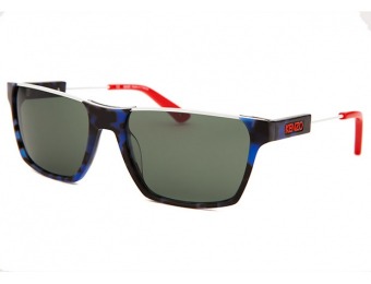 89% off Kenzo Rectangle Tortoise Blue and White Sunglasses