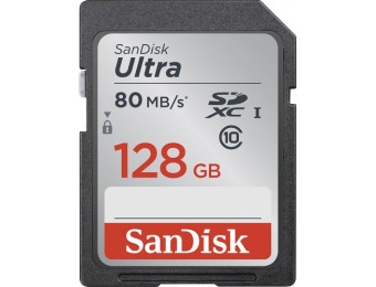 70% off SanDisk Ultra Plus 128GB SDXC Class 10 UHS-1 Memory Card