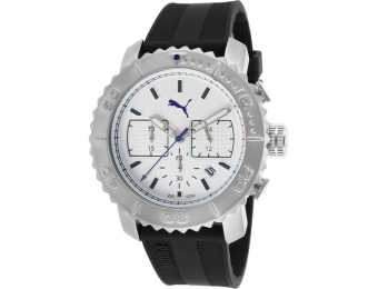70% off Puma Men's Chronograph Black Rubber White Dial Watch