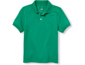 50% off Boys Short Sleeve Solid Polo - Green