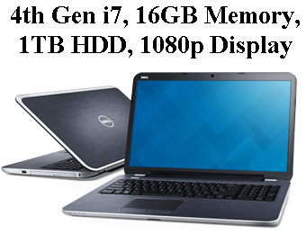 $320 off Dell Inspiron 17R Laptop (i7,16GB,1TB) + $200 Gift Card
