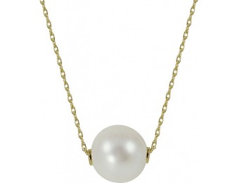 63% off Yellow Gold 9-10mm Pearl Solitare 18 Inch
