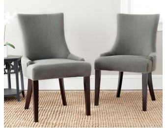 45% off Safavieh Lester Linen Upholstered Dining Chair Set of 2